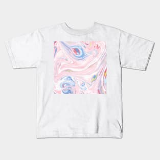 Pink Marble Luxury Rose Pastel Abstract Modern Art Kids T-Shirt